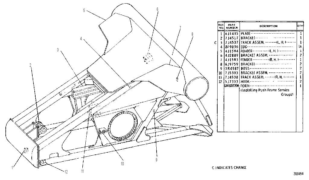 PUSH FRAME GROUP 8J7817 CAT