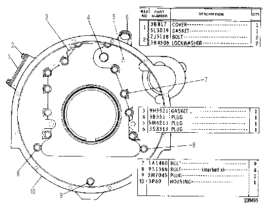 FLYWHEEL HOUSING 2P9645 CAT