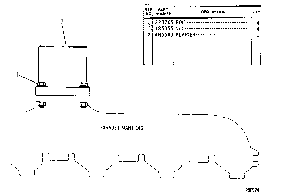 EXHAUST PIPE GROUP 4N5504 CAT