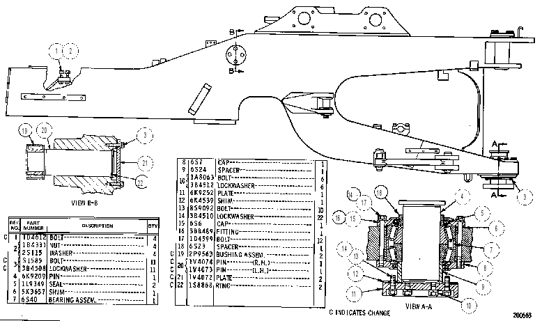 REAR FRAME 4S1461 CAT