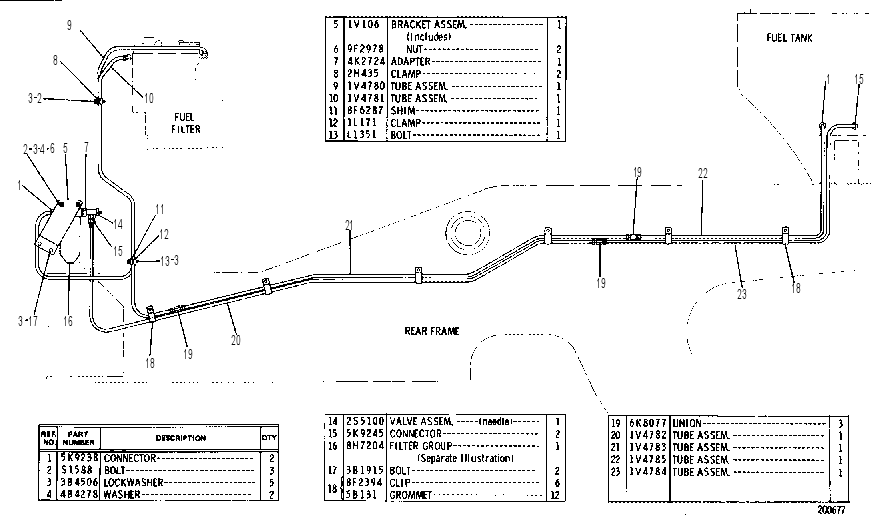FUEL LINES 9K3674 CAT