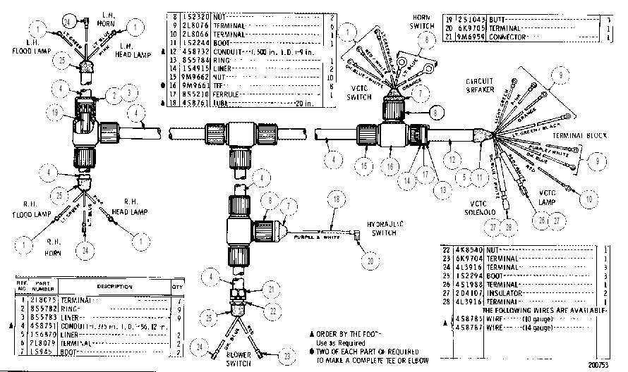 WIRING HARNESS ASSEMBLY 1V5178 CAT