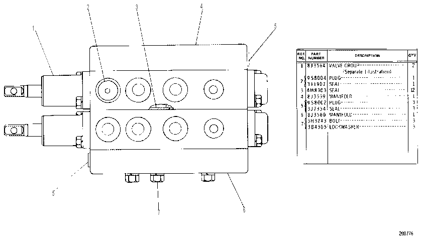 VALVE GROUP 8J5552 CAT