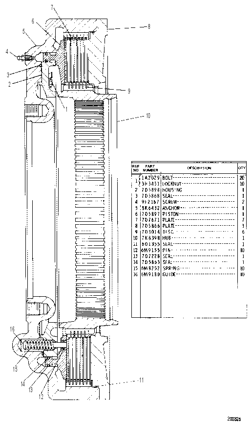 SERVICE BRAKE 1V1652 CAT