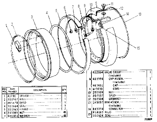 DEMOUNTABLE RIM GROUP 1V4973 CAT