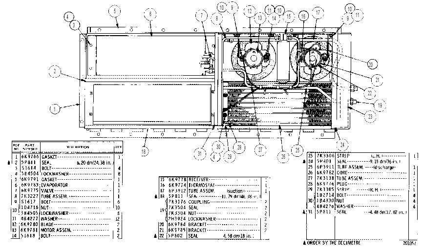 AIR CONDITIONER ASSEMBLY 3P9198 CAT