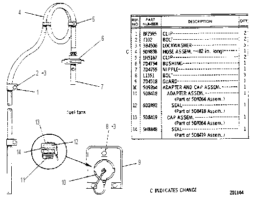 FAST FILL FUEL ADAPTER GROUP 7D5730 CAT