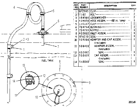 FAST FILL FUEL ADAPTER GROUP 9D3950 CAT