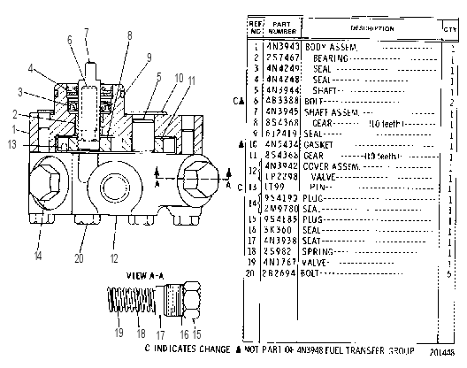 FUEL TRANSFER PUMP GROUP 4N3948 CAT