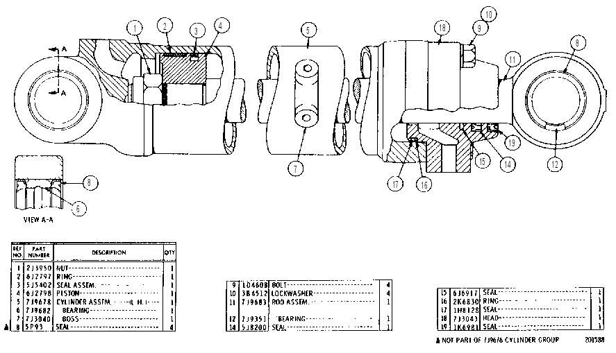 TILT CYLINDER GROUP 7J9676 CAT