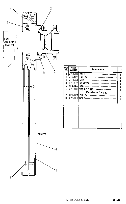 PULLEY 2P8600 CAT
