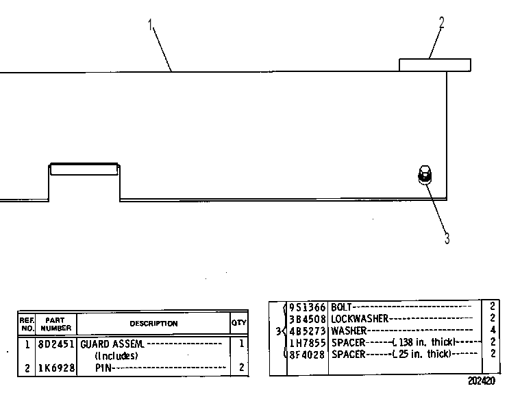Защита цилиндра 9D6435 CAT