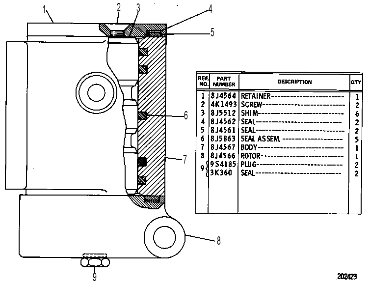 SWIVEL JOINT GP 8J4568 CAT