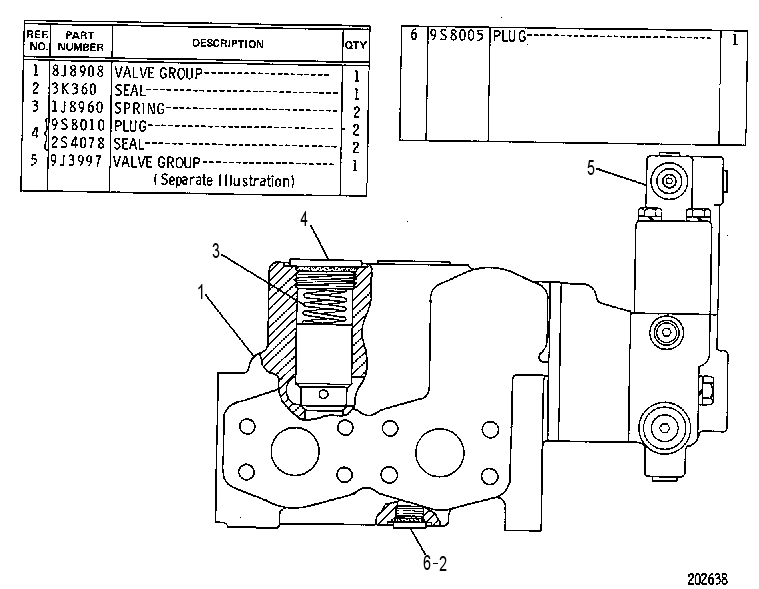 COMBINER & RELIEF VALVE GP 9J3998 CAT