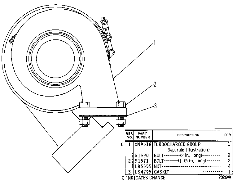 TURBOCHARGER GROUP 5S9584 CAT