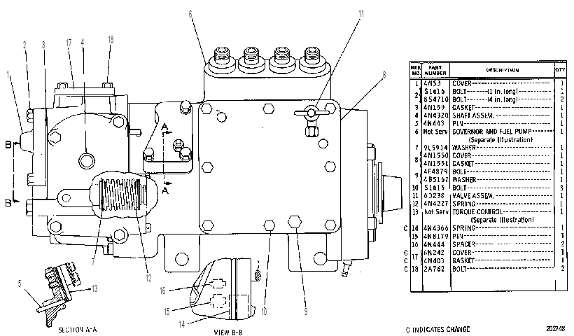 Регулятор и ТНВД 4N4212 CAT