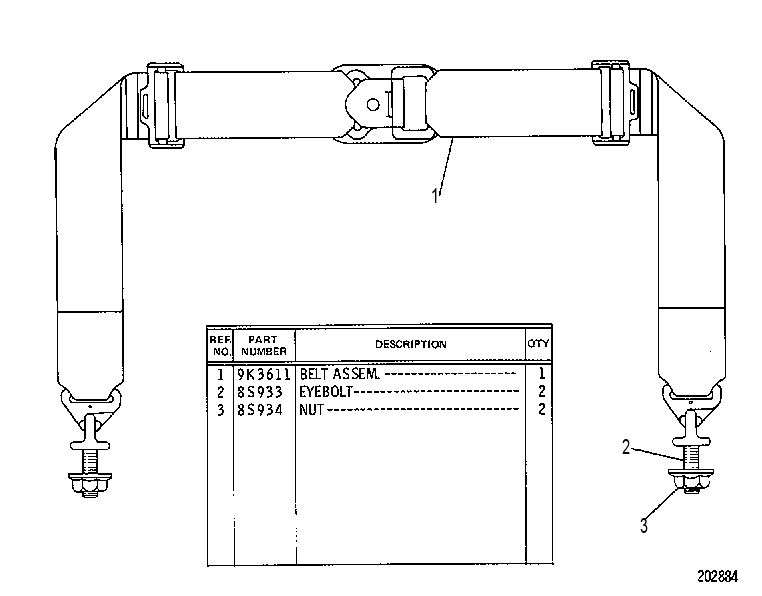 SEAT BELT GROUP 8K4766 CAT