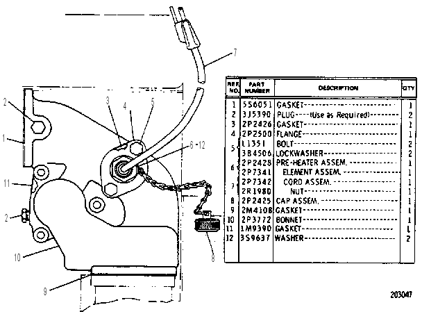 JACKET WATER HEATER GROUP 2P3773 CAT
