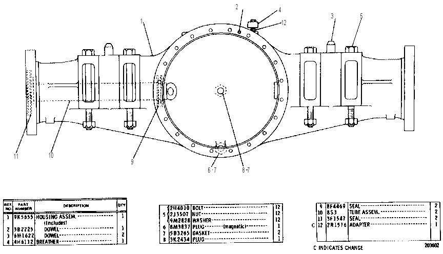 FRONT AXLE HOUSING GROUP 9K5656 CAT