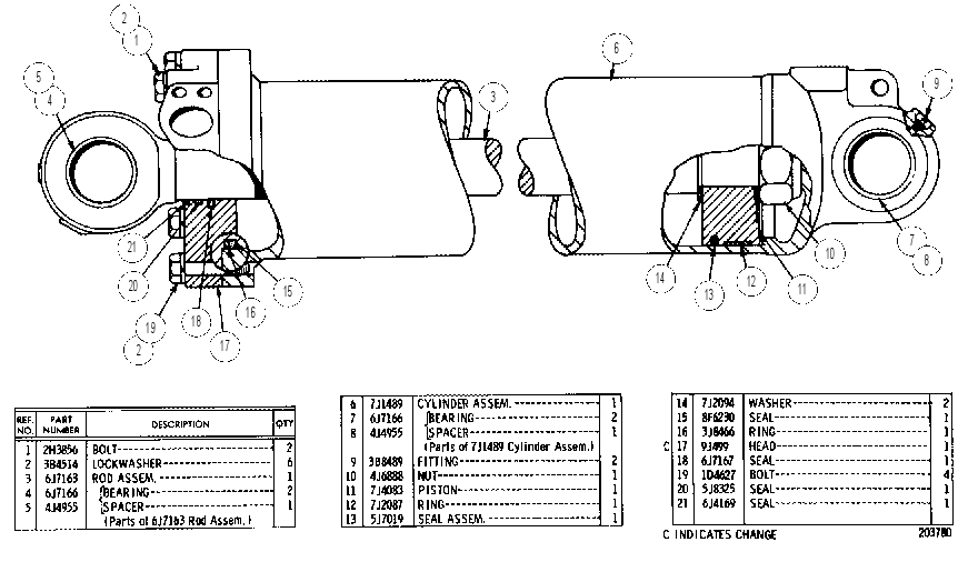 LIFT CYLINDER GROUP 7J1488 CAT