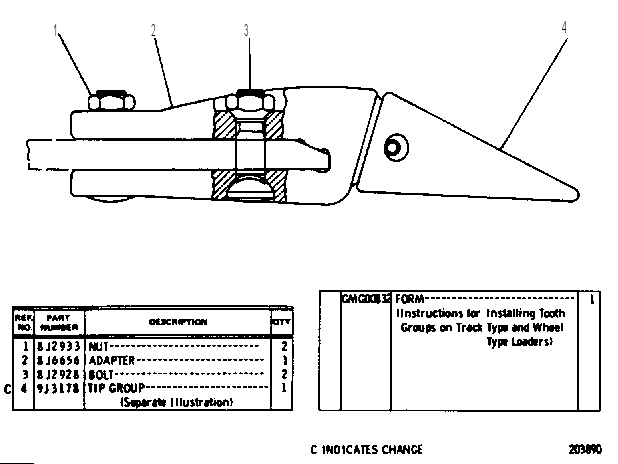 Зуб 8J6657 CAT