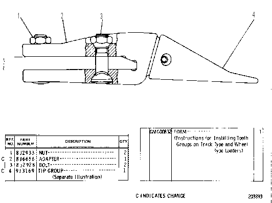 Зуб 8J6658 CAT