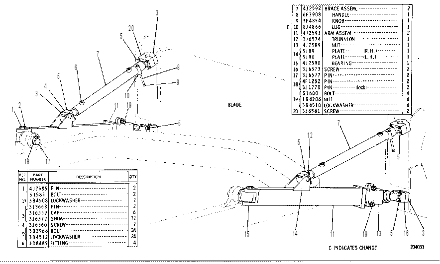 BRACE GROUP 4J2593 CAT