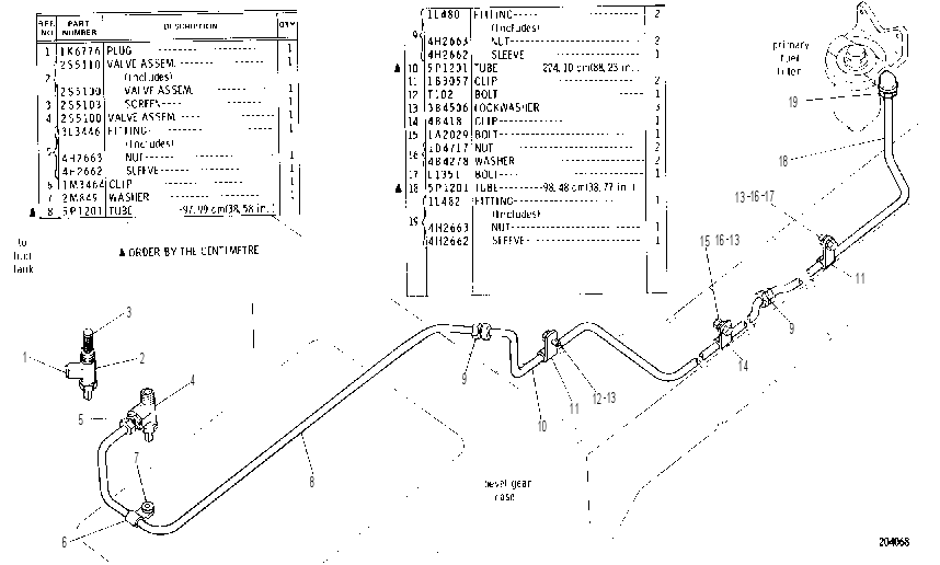 FUEL LINES GROUP 3P2687 CAT