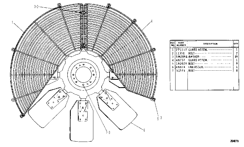 REVERSIBLE FAN GROUP 6N0942 CAT