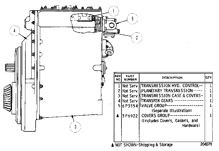 TRANSMISSION AR-RANGE 3P3022 CAT