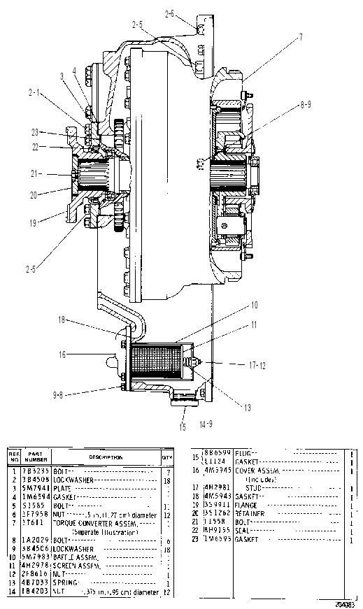 TORQUE CONVERTER/DIVIDER 3P4544 CAT