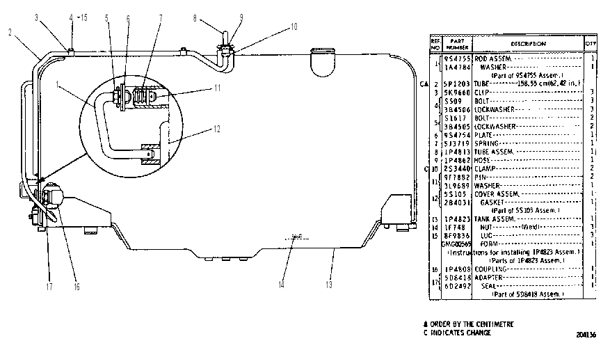 FUEL TANK GROUP 1P4825 CAT