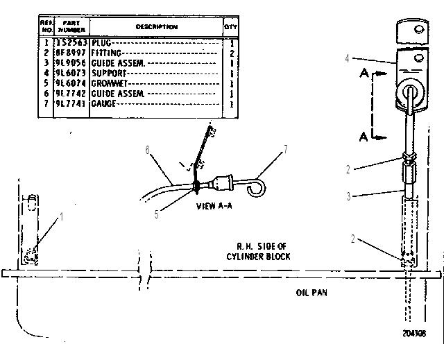 OIL LEVEL GAUGE GROUP 9N0102 CAT
