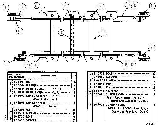 TRACK CARRIER ROLLER GUARD GROUP 6P6382 CAT
