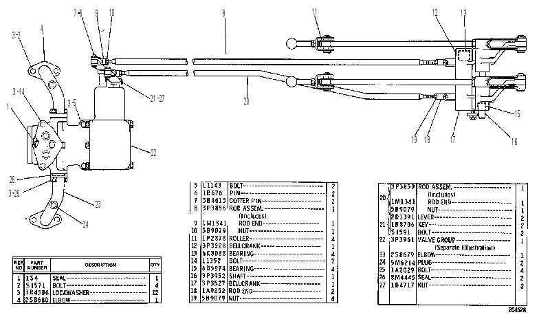 Управление муфтой поворота 3P4063 CAT