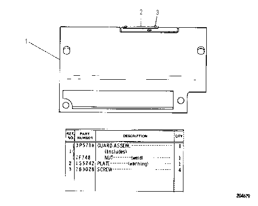 HYDRAULIC TRACK ADJUSTER GUARD GROUP 3P5781 CAT