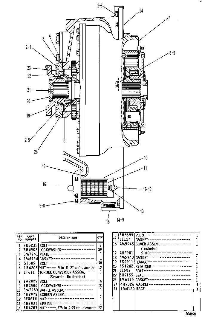Гидротрансформатор 3P7663 CAT