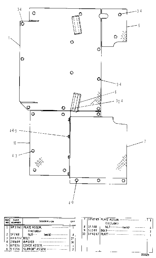 FLOORPLATE 6P3368 CAT