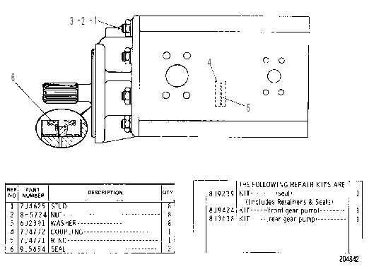 GEAR PUMP GROUP 8J5409 CAT