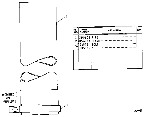 EXHAUST EXTENSION GROUP 4N7408 CAT