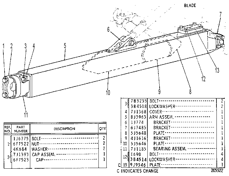 ARM GP-PUSH-RH 8J3964 CAT