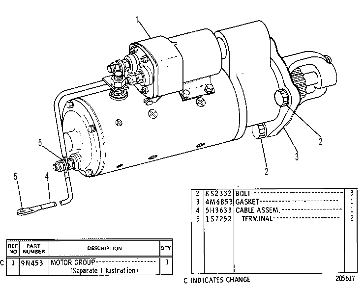 Стартер электрический 9L6706 CAT