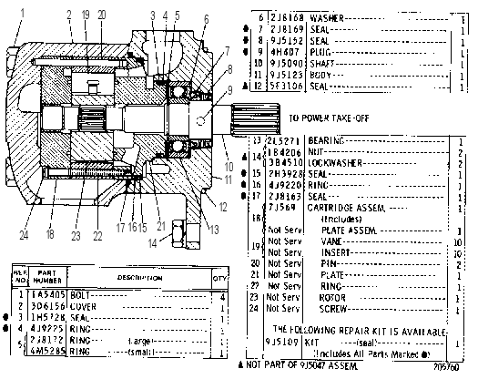 Насос пластинчатый 9J5047 CAT