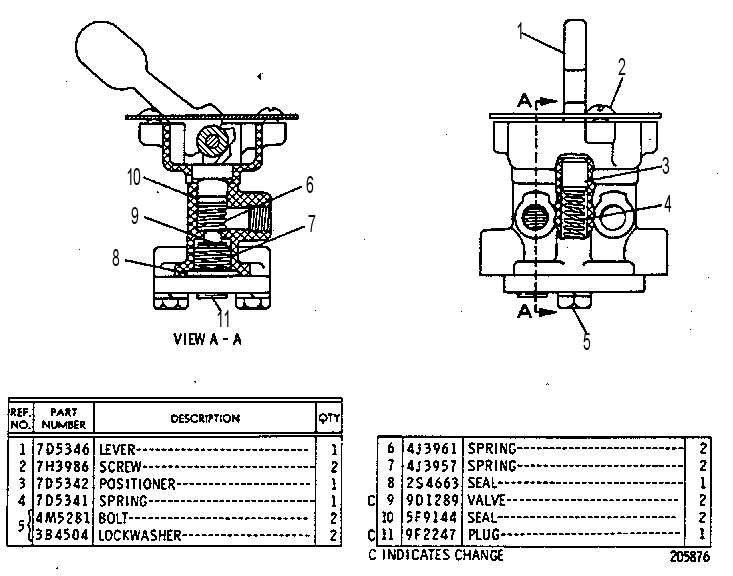 VALVE AS 6D3782 CAT