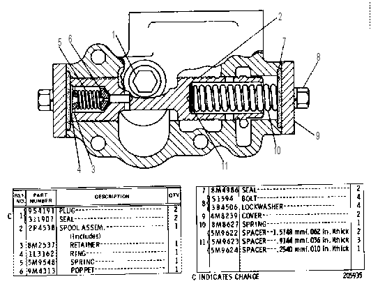 Клапан предохранительный 2P5709 CAT