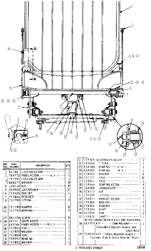 SEAT ASSEMBLY 1V5747 CAT