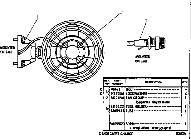 DEFROSTER FAN GROUP 6K1205 CAT