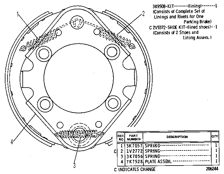 PARKING BRAKE GROUP 1V6949 CAT