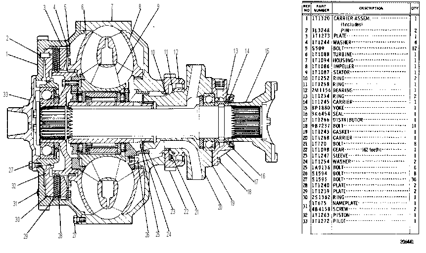 Гидротрансформатор 1T1099 CAT