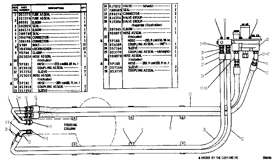 STEERING OIL LINES GROUP 9D3610 CAT